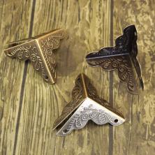 Уголок трехгранный для шкатулок без шурупов 35*25*25мм арт.SF-7976 03-бронза