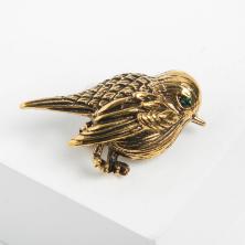 Брошь "Воробей" 30*25мм арт.4570830 золото