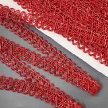 Тесьма с люрексом 20мм арт.5494239 красный