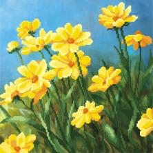 Г-027 "Полевые цветы" Рисунок на ткани "М.П.Студия" 40*40см