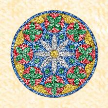 Фреска блестками "Узоры" 5цв*4гр, стека 15*12см арт.3564580