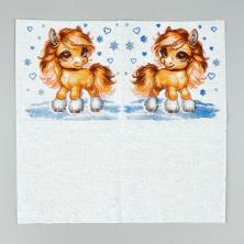 Салфетки бумажные 24*24см "Дед Мороз с барашком" арт.11044893 (50шт)