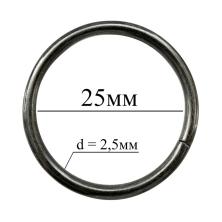 Кольцо металл 25*2,5мм арт.ФУ-11510 т.никель