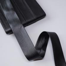 Косая бейка под кожу 25мм арт.ФУ-6226 черный