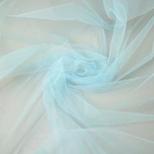Фатин мягкий арт.MR-6201 130см*1м голубой  матовый