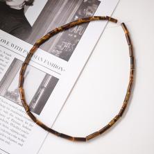 Бусины "Тигровый глаз" 4*14мм 35см арт.ФУ-11970 коричн. (29бусин)