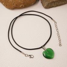 Кулон "Сердце" 20*27мм с камнем авантюрин арт.ИВ-282