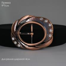 Пряжка металл 90*72/40мм арт.CKB-2215 со стразами