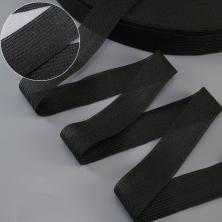 Тесьма вязаная окантовочная 22мм 2,4гр/м арт.001-22 черный