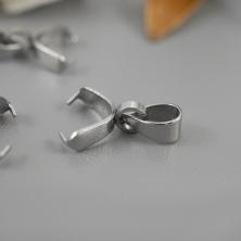 Держатель для кулонов и подвесок 15мм арт.ИВ-301 никель (нержавеющая сталь)