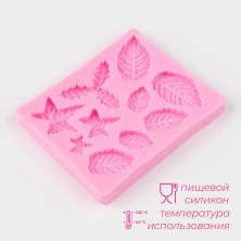 Молд силикон "Листики" 8,5*7*1см арт.2581411