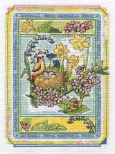 8-099 "Времена года. Весна" Набор для вышивания мулине "Кларт" 16*21см