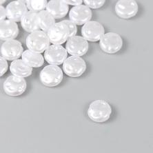 Бусины акрил "Жемчуг" 8*3мм арт.9607921 белый (40шт)