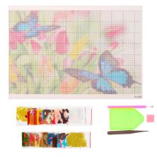 "Бабочки в тюльпанах" 28*20см арт.3549246 Картина стразами