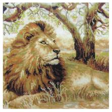 "Лев" 20*20см арт.65270 Картина стразами