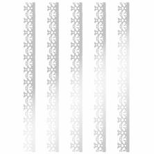 Трансфер декоративный "Бордюры" 17*25см арт.VS-031 серебро