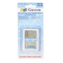 Иглы Gamma универсальные №70;90;100 арт.NU-10 ассорти (10игл)