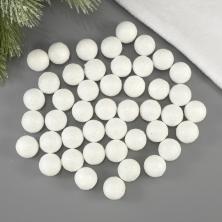 Заготовка из пенопласта "Шар" d -2,0см с блестками арт.SF-1680 белый (45шт)