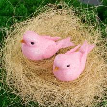 Птичка с блестками 5,5*3,5см арт.SF-7838 ассорти