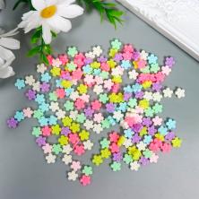 Бусины акрил "Цветочек" 9*9*5,5мм арт.7338698 ассорти (20гр)