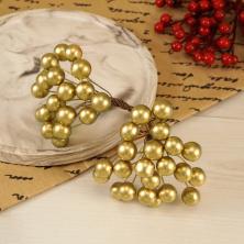 Рябина двусторонняя d- 1,0см 14см арт.ФУ-8470 красный (10бук-20шт)