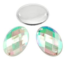 Камни пришивные "Овал" 15*21мм Crystal AB