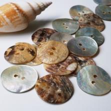 Пуговица из ракушки 20мм 32L арт.104878 натуральный/перламутр