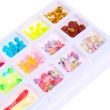 Набор бусин акрил 13*12см арт.593632 ассорти