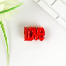 Бусины акрил "Love" 17*10*7мм отв-е 4мм арт.3775409 ассорти (25шт)