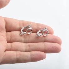 Швензы для сережек с английской застежкой из нержавеющей стали 16мм арт.ИВ-193 никель