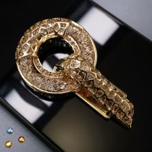 Застежка шубная со стразами арт.1626