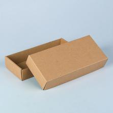 Коробка крафт (гофра) с крышкой 24*11,5*4,5см арт.4138426