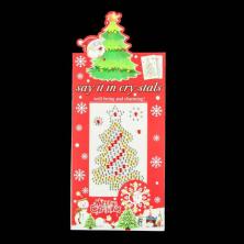 Наклейки пластик стразы 26*11см 