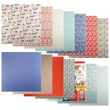 Бумага двусторонняя 30,5*30,5см "Дед мороз, я жду" 190гр/м арт.PSR-K (7шт)