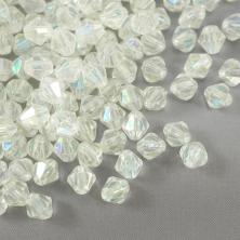 Бусины акрил граненые  6*6мм арт.7724875 прозрачный перламутр (25гр)