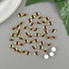 Глаза круглые стеклянные  6мм арт.ФУ-10571