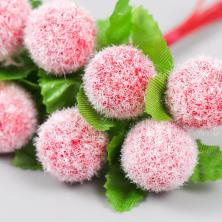 Ягоды на проволоке d- 1,5см 10см арт.7451659 красный (10шт)