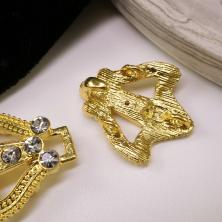 Застежка 50*25мм со стразами арт.AC-456 золото