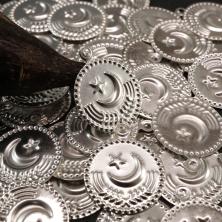 Монетки 15мм арт.8929/1 серебро