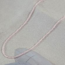 Бусины граненые на леске "Рондель" 2*1,5мм 31см арт.ФУ-10506 св.розовый (190бусин)