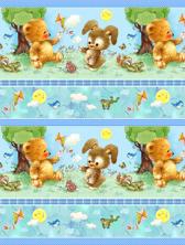 Ткань Peppy  60*110см 4294 Best Fiends Panel  23511 BLU1