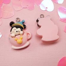 Подвеска акрил "Мышки" 21*25мм арт.ИВ-426 черный/микс