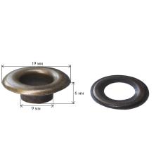 Люверсы №24 d9*19мм h6мм антик (100шт)