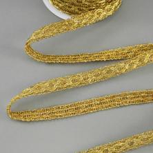 Тесьма металлизированная 13мм арт.MTR-03 золото