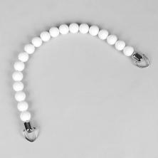 Ручка для сумки бусины 34*1,5см арт.ФУ-10913 белый