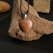 Кулон "Сердце" 20*27мм с камнем авантюрин арт.ИВ-282