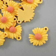 Подвеска акрил "Ромашка" 25*25мм арт.5469747 желтый