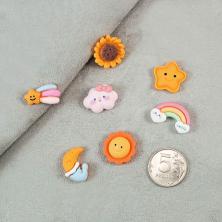 Набор кабошонов фигурок "Солнечное небо" арт.9130217 ассорти (7шт)