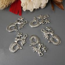 Подвеска "Русалочка" двухсторон.14,5*28мм арт.ИВ-709 ант.серебро