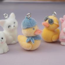 Подвеска акрил/бархат "Животные" 18-25мм ИВ-1049 микс